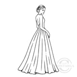 3560 GGG - Elegant Lady Rubber Stamp