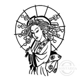 3725 F - Geisha Rubber Stamp