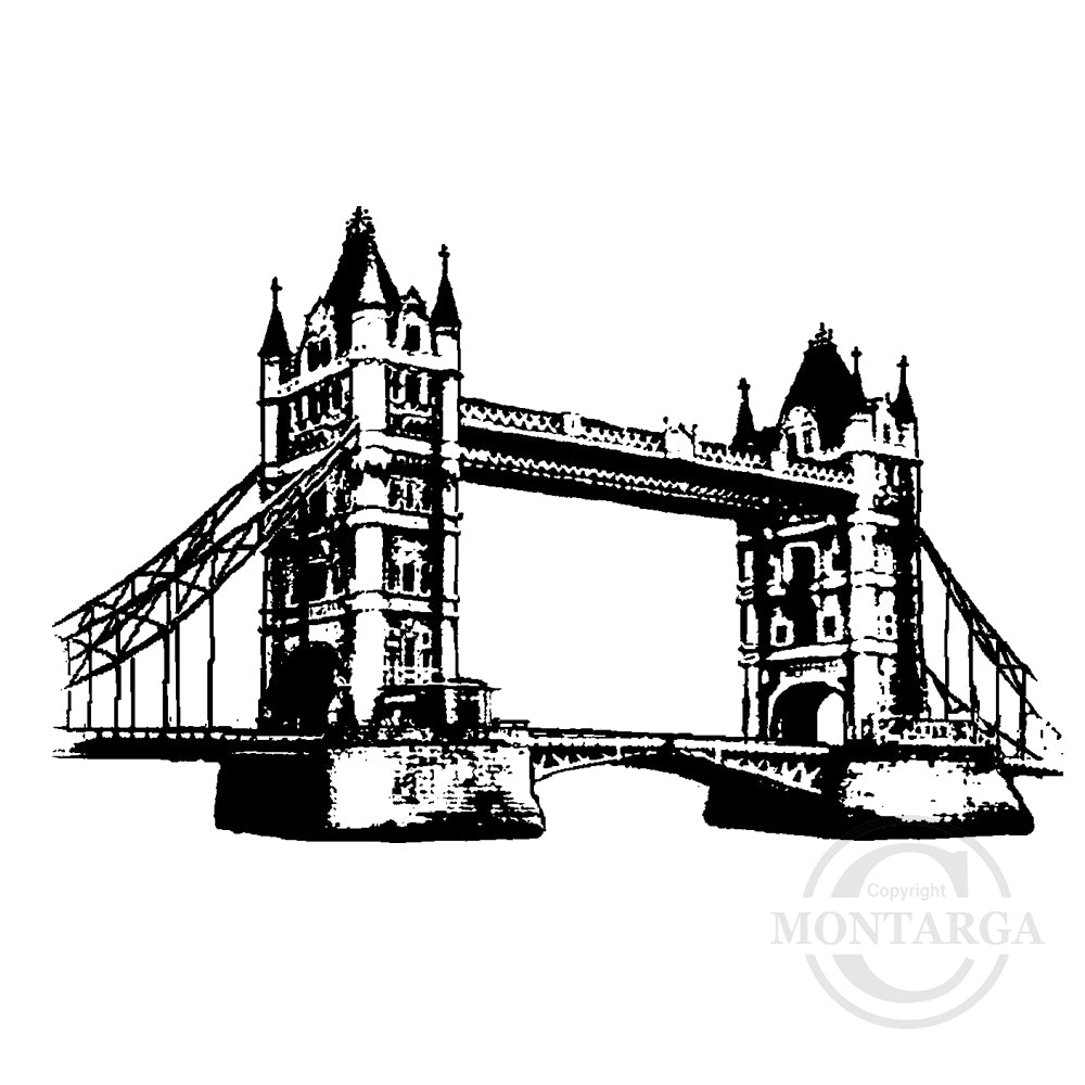 3756 E - London Bridge Rubber Stamp