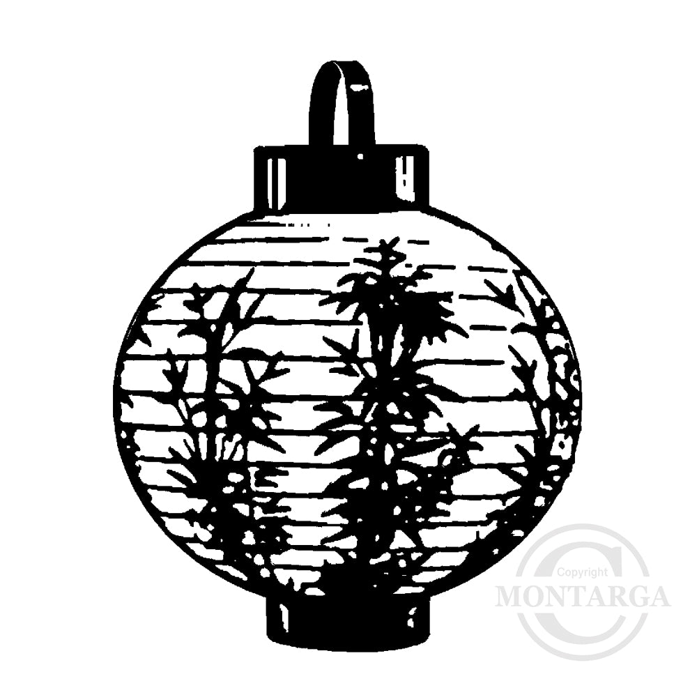 3763 D Lantern Rubber Stamp