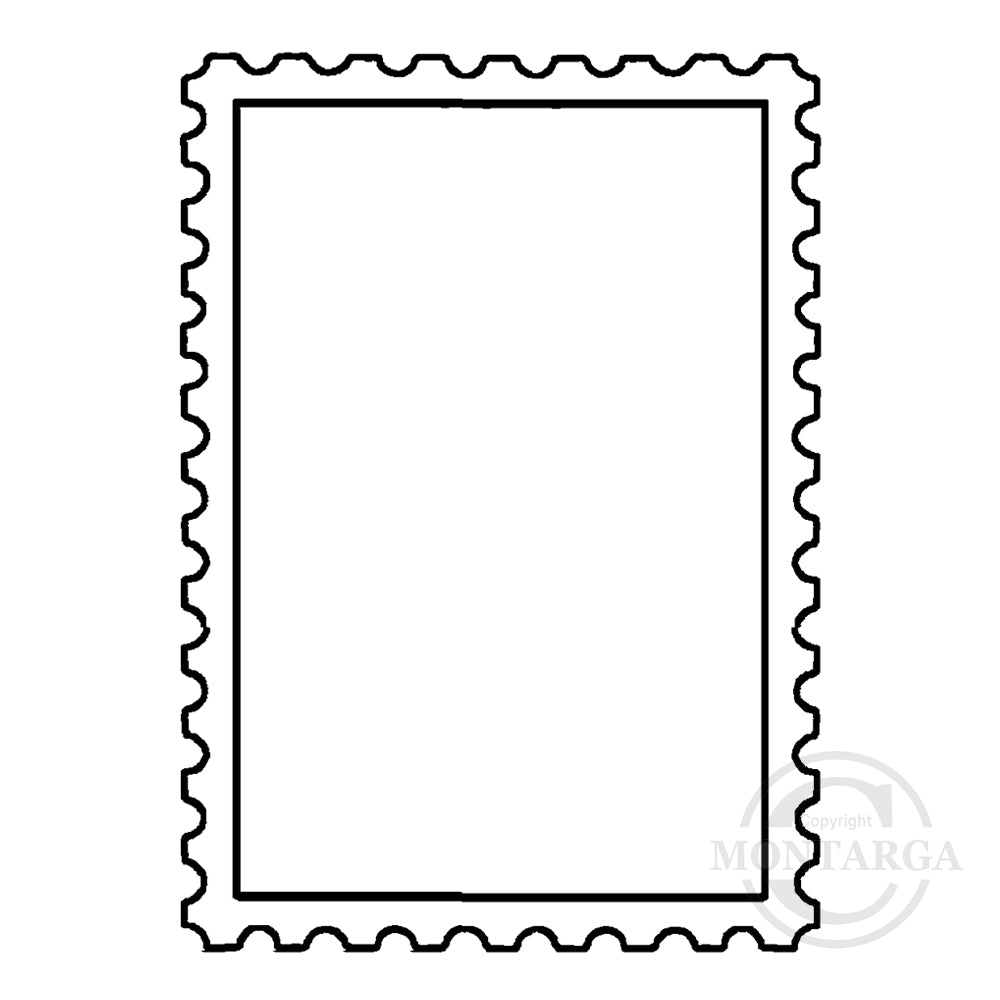 3821 E - Postage Stamp Rubber Stamp