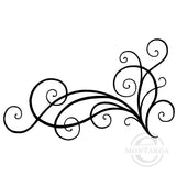 3928 GG - Large Corner Swirl Pattern Rubber Stamp