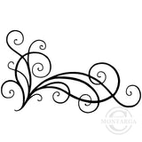 3929 GG - Large Corner Swirl Pattern Rubber Stamp