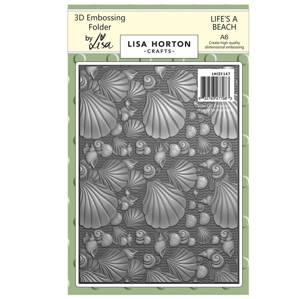Lisa Horton 3D Embossing Folder - Life's a Beach