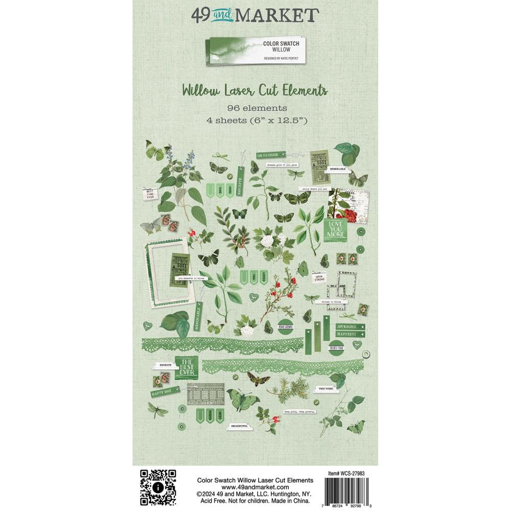 49 and Market Colour Swatch Willow Laser Cut Elements