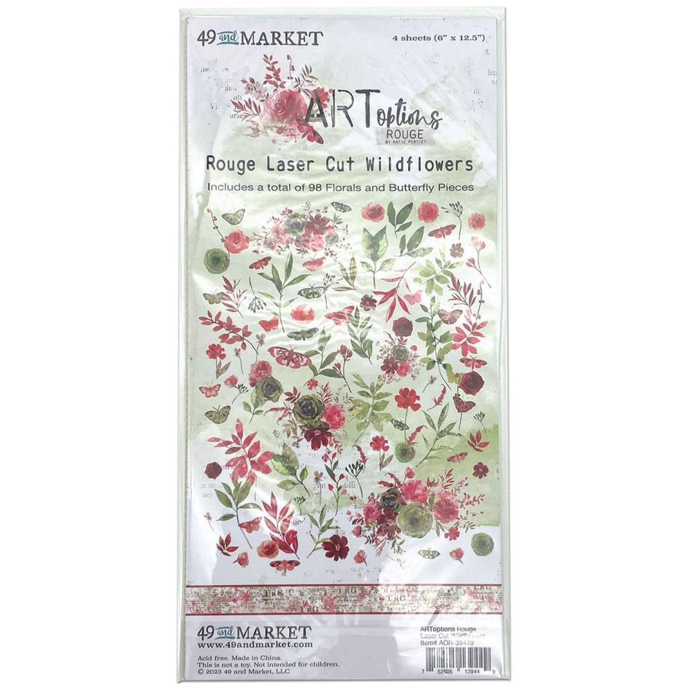 49 and Market ArtOptions Rouge Laser Cut Wildflowers