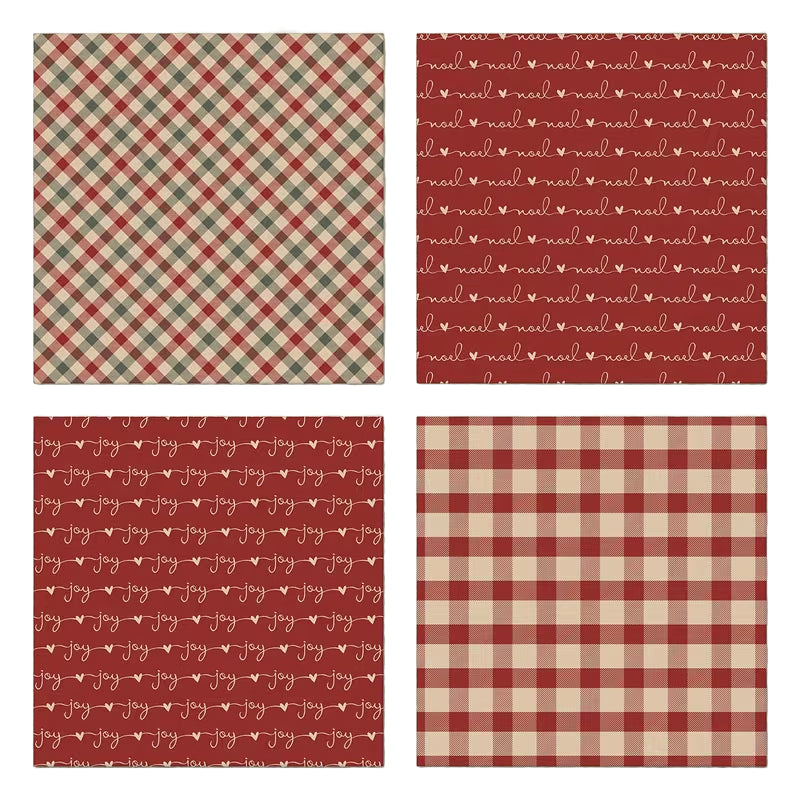 Montie's Craft Supplies 6x6" Paper Pack - Plaid Christmas