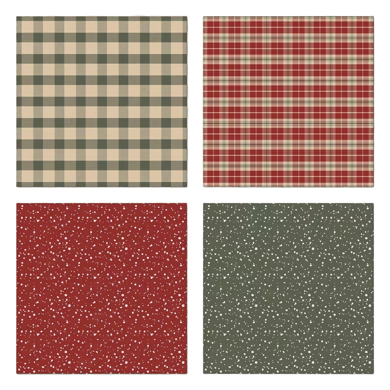 Montie's Craft Supplies 6x6" Paper Pack - Plaid Christmas