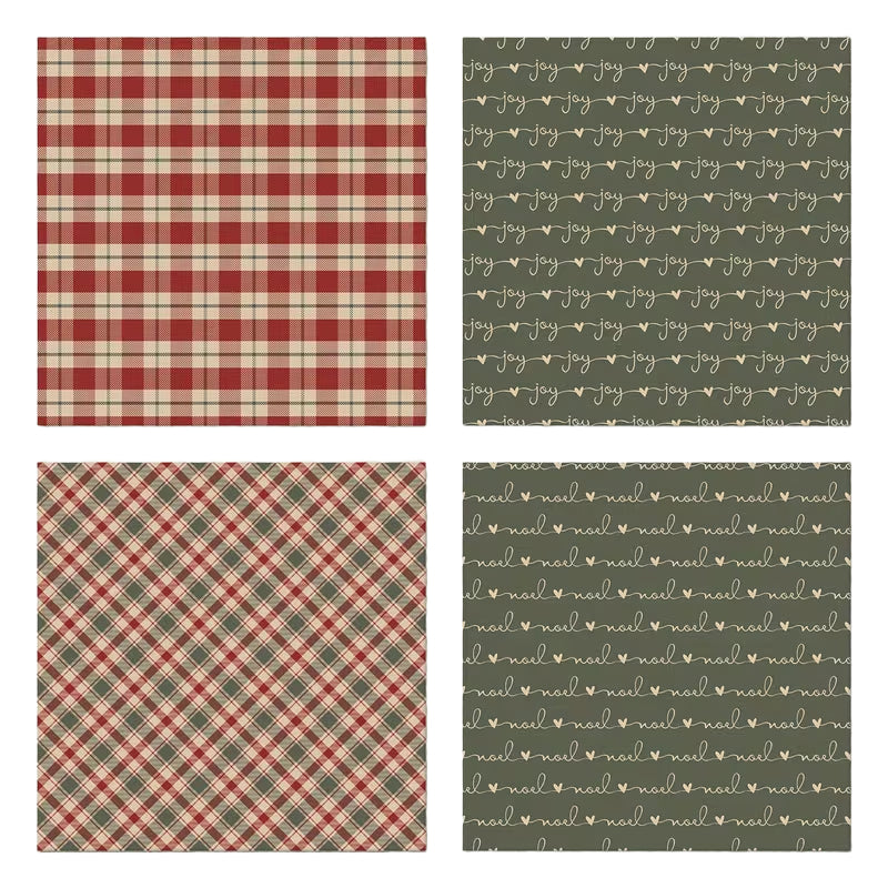 Montie's Craft Supplies 6x6" Paper Pack - Plaid Christmas