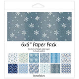 Montie's Craft Supplies 6x6" Paper Pack - Snowflakes