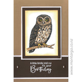 1310 G Ruru / Morepork Owl Rubber Stamp