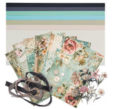 Tag Album Card & Embellishment Pack - Vintage Roses