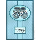 3129 B - Baby Boy Wording Rubber Stamp