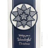 2413 C or A - Filigree Star Rubber Stamp