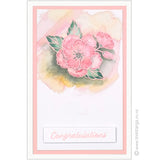 3460 G - Blossom Flower Rubber Stamp