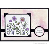 3464 G - Flower Patch Rubber Stamp