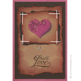 3424 A or C - Solid Heart Rubber Stamp