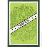 3440 H or J - Flower Mandala Medallion Rubber Stamp