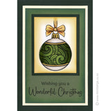 2418 BB - Wishing You a Wonderful Christmas Wording Rubber Stamp