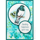 2847 C - Sending Happiness Wording Rubber Stamp