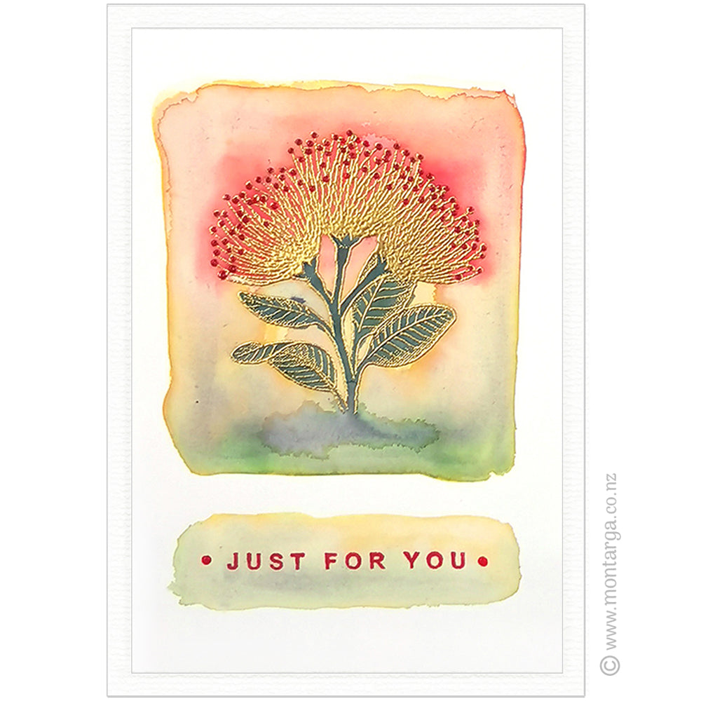 2404G - Pohutukawa  Rubber Stamp
