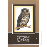 1310 G Ruru / Morepork Owl Rubber Stamp
