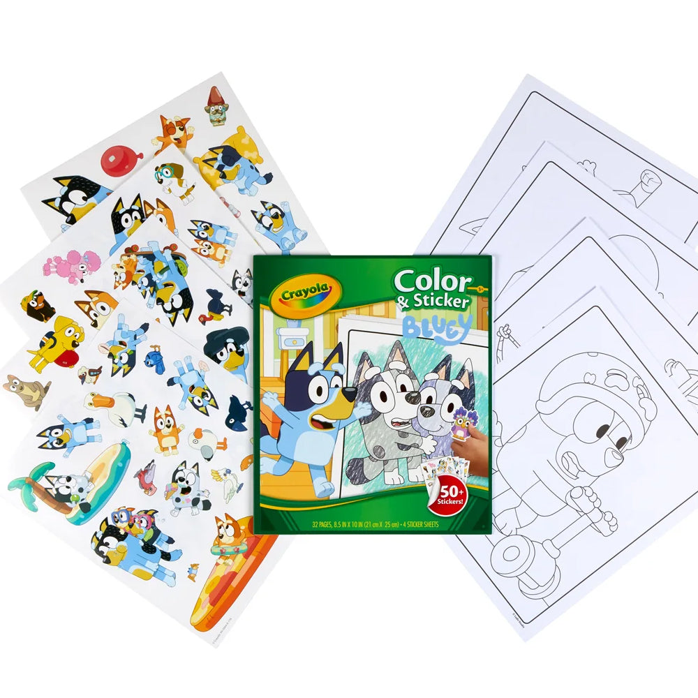 Crayola Colour & Sticker Book - Bluey
