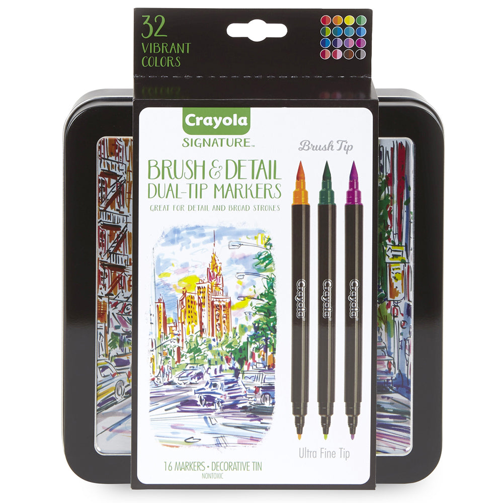 Crayola Signature Brush & Detail Dual-Tip Markers