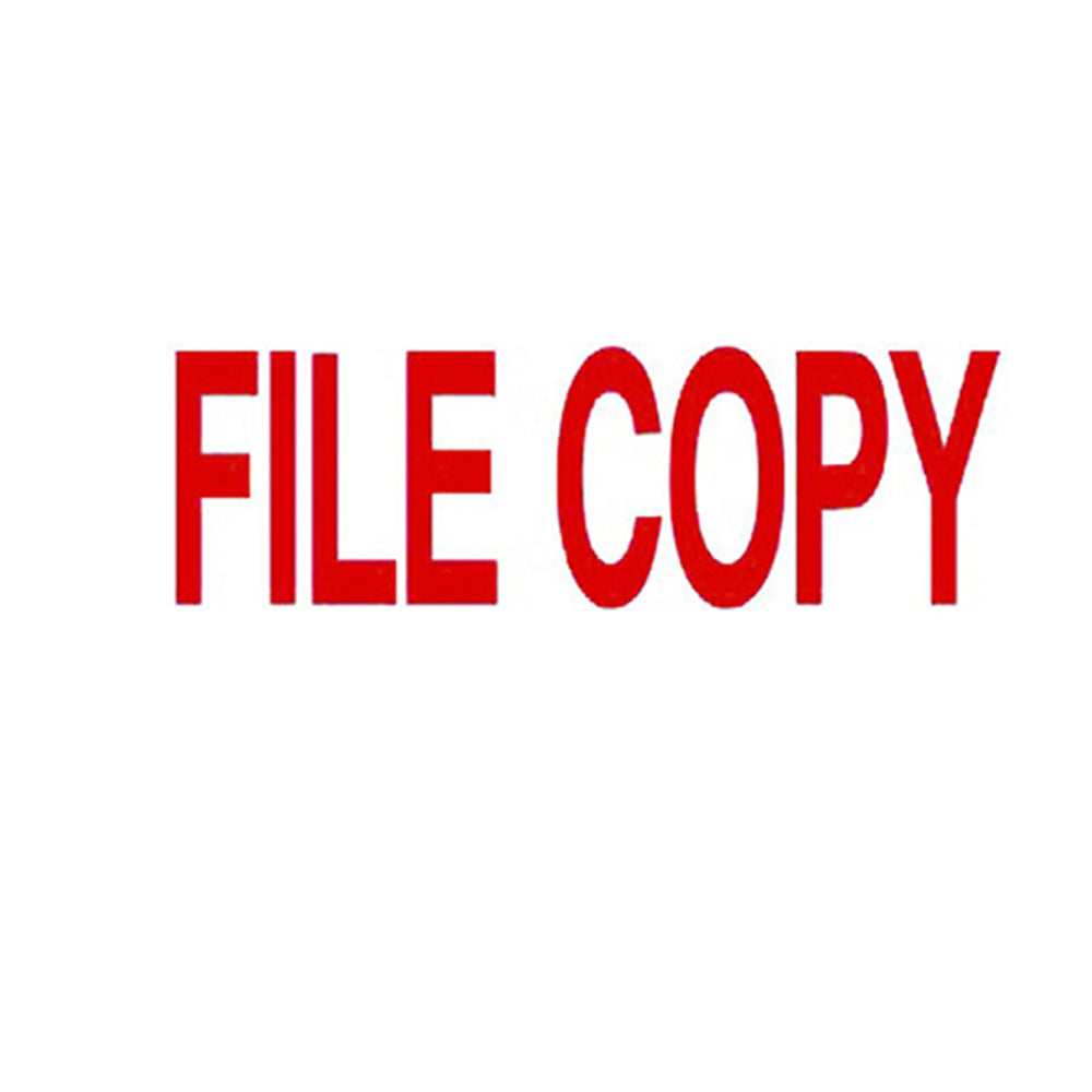 Deskmate Self Inking Stamp - File Copy Red