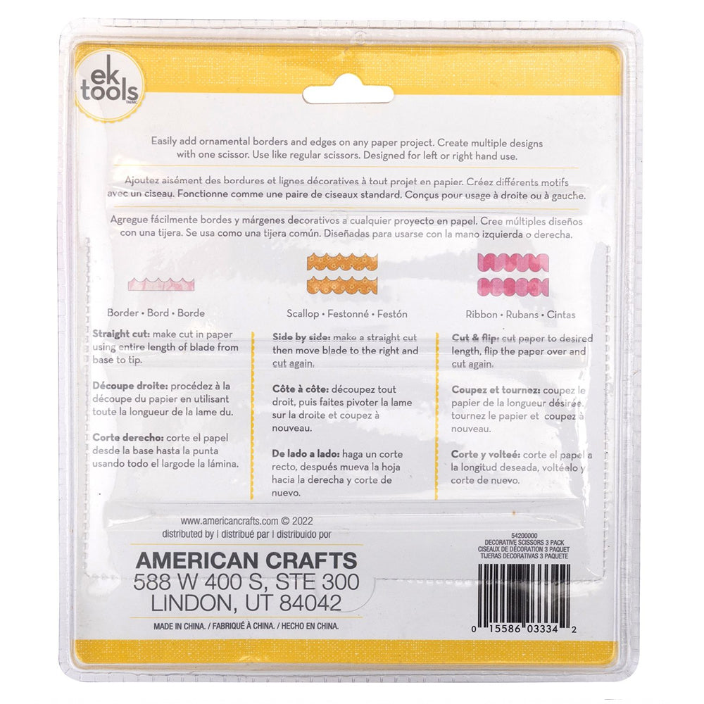 EK Tools - Decorative Scissors 3 Pack