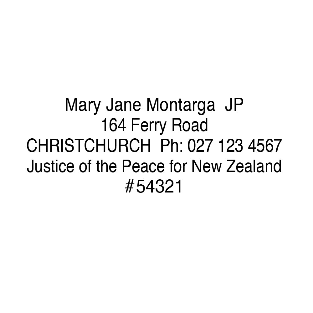 Justice of the Peace - Custom Name Rubber Stamp - JP1 B