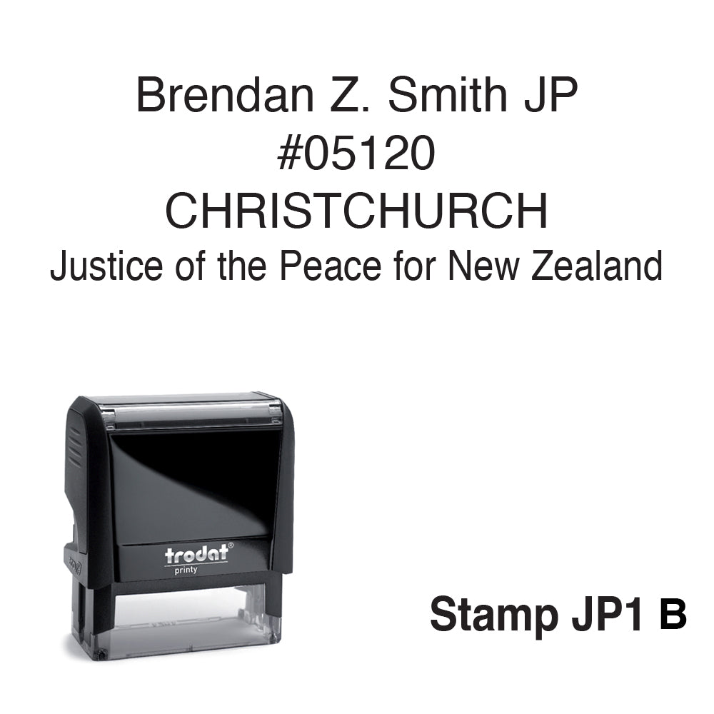 Justice of the Peace - Custom Name Rubber Stamp - JP1 B