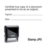 Justice of the Peace - Certified Copy of Document Rubber Stamp - JP5