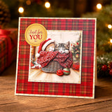 3D Push Out Sheet - Katy Sue - Christmas Cats Pack 1 - Two Sheets