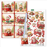 3D Push Out Sheet - Katy Sue - Christmas Cats Pack 1 - Two Sheets