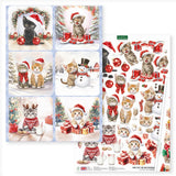 3D Push Out Sheet - Katy Sue - Christmas Cats Pack 2 - Two Sheets