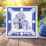 3D Push Out Sheet - Katy Sue - Blue Hydrangeas - One Sheet