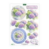 3D Push Out Sheet - Katy Sue - Hydrangea Vase - One Sheet