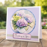 3D Push Out Sheet - Katy Sue - Hydrangea Vase - One Sheet