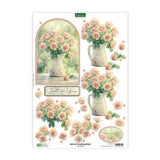 3D Push Out Sheet - Katy Sue - Jug of Roses - One Sheet