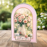 3D Push Out Sheet - Katy Sue - Jug of Roses - One Sheet