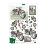 3D Push Out Sheet - Katy Sue - Motorbike - BSA Twin Super Racer - One Sheet