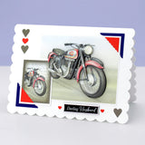 3D Push Out Sheet - Katy Sue - Motorbike - BSA Twin Super Racer - One Sheet