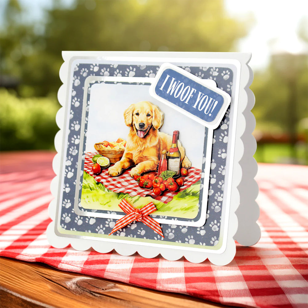 3D Push Out Sheet - Katy Sue - Picnic Pups Pack 2 - Two Sheets