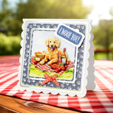 3D Push Out Sheet - Katy Sue - Picnic Pups Pack 2 - Two Sheets
