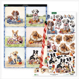 3D Push Out Sheet - Katy Sue - Picnic Pups Pack 1 - Two Sheets