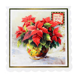 3D Push Out Sheet - Katy Sue - Potted Poinsettia - One Sheet