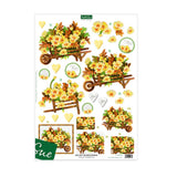 3D Push Out Sheet - Katy Sue - Primrose Wheelbarrow - One Sheet