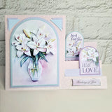 3D Push Out Sheet - Katy Sue - Vase of Lilies - One Sheet