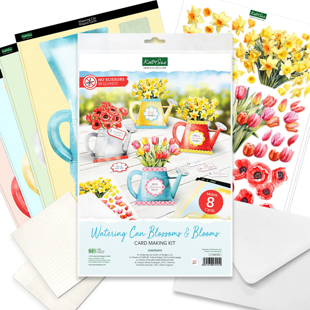 Katy Sue Cardmaking Kit - Watering Can Blossoms & Blooms